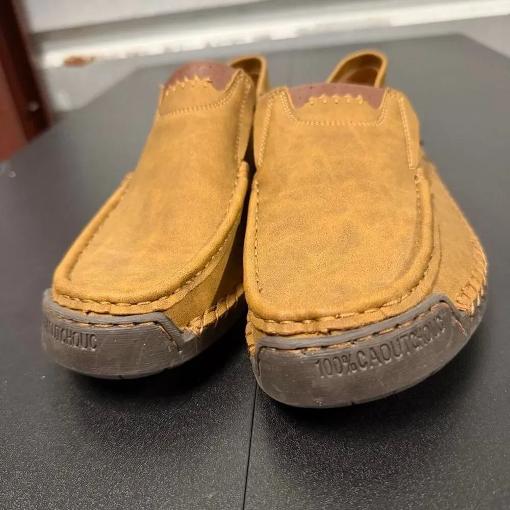 Greks Men's Tan and Brown Loafers